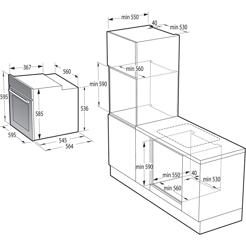 Cuptor incorporabil HISENSE BSA65226AB, Electric, Autocuratare Aqua Clean, 77 l, Clasa A, negru