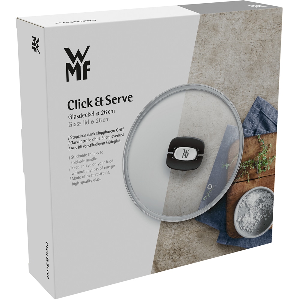 Capac WMF Click & Serve 787246820, 24 cm, sticla, transparent