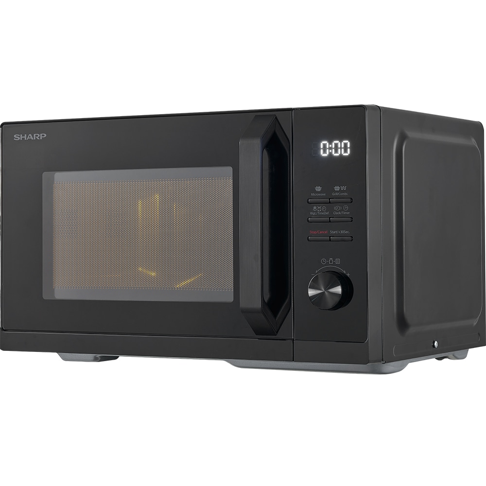 Cuptor microunde cu grill SHARP RCG201TB, 20l, 800W, negru
