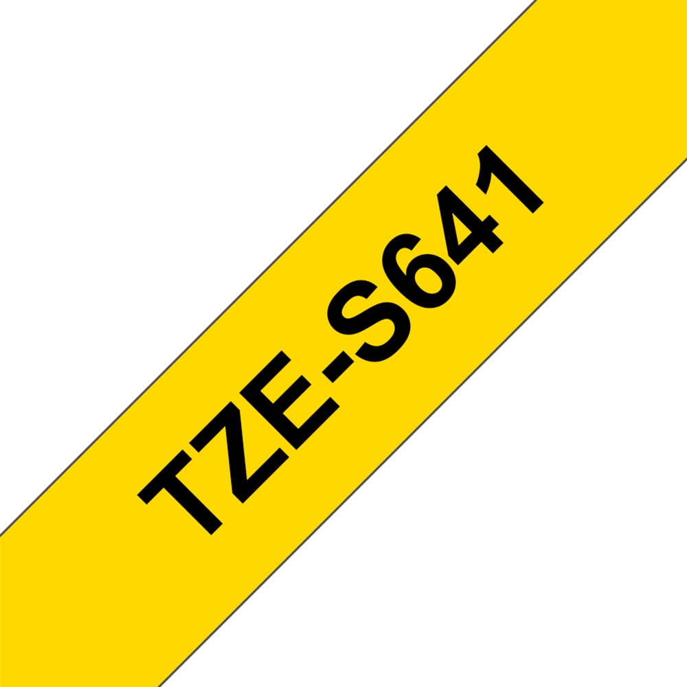 Banda etichete BROTHER TZE-S641, 18 mm, 8 m, Negru pe Galben