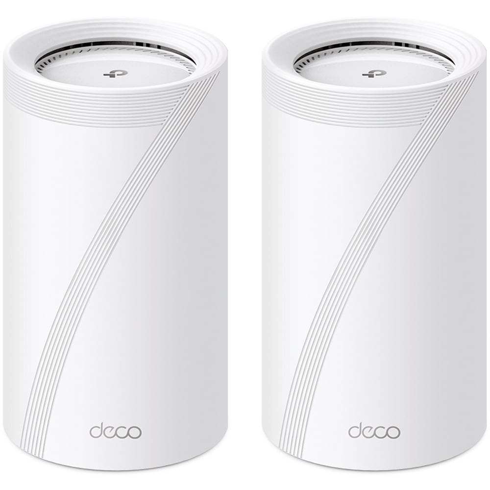 Sistem Wireless Mesh TP-Link Deco BE85 BE19000, Tri-Band 1376 + 5760 + 11520 Mbps, 2 bucati, alb Sistem Wireless Mesh TP-Link Deco BE85 BE19000, Tri-Band 1376 + 5760 + 11520 Mbps, 2 bucati, alb