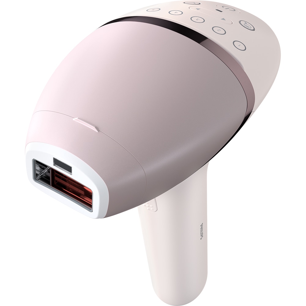 Epilator IPL PHILIPS Lumea Series 9900 BRI976/00, 450.000 de impulsuri, 4 accesorii, Senzor SmartSkin, acumulator, roz