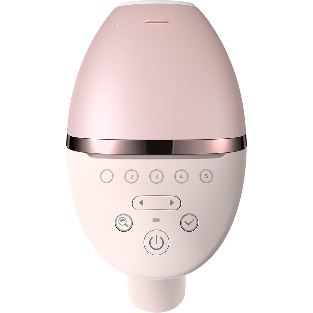 Epilator IPL PHILIPS Lumea Series 9900 BRI976/00, 450.000 de impulsuri, 4 accesorii, Senzor SmartSkin, acumulator, roz