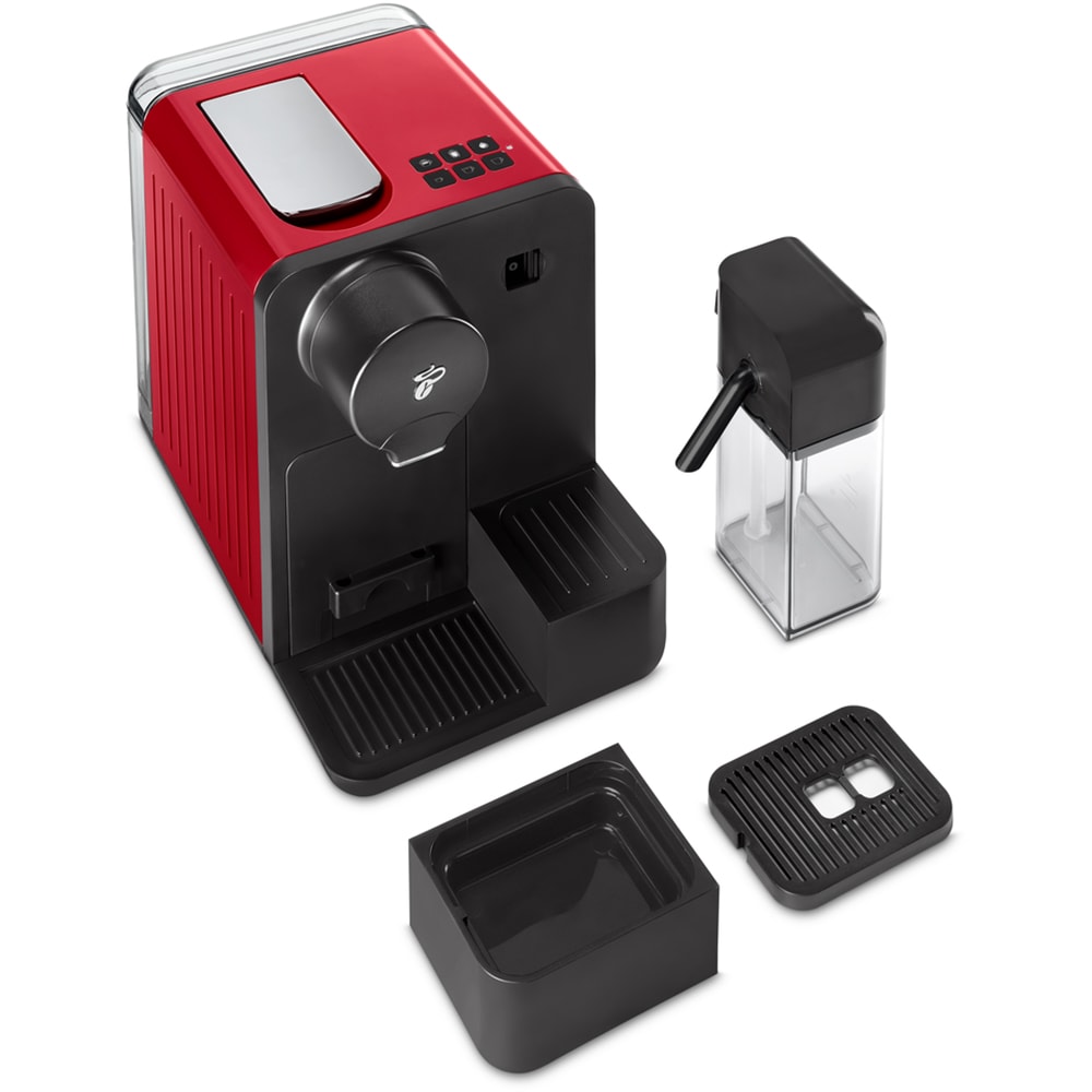 Espressor capsule TCHIBO Cafissimo Milk CAFMILKRD, 1.2l, 1350W, 15 bar, rosu-negru