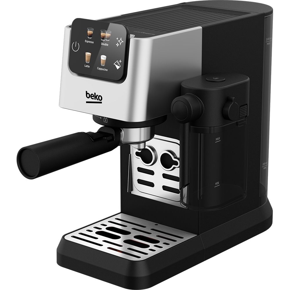 Espressor manual BEKO CaffeExperto CEP5304X, 1.1l, 1600W, 15 bar, negru-argintiu