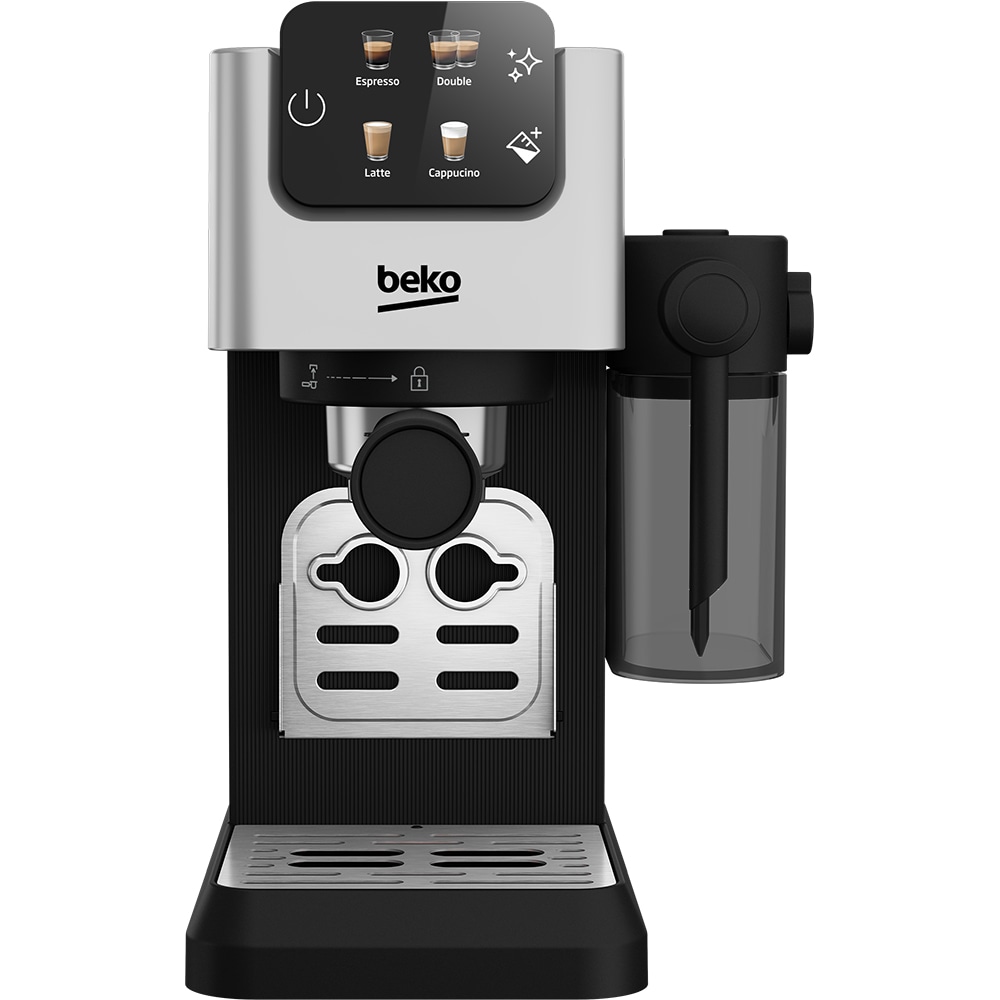 Espressor manual BEKO CaffeExperto CEP5304X, 1.1l, 1600W, 15 bar, negru-argintiu