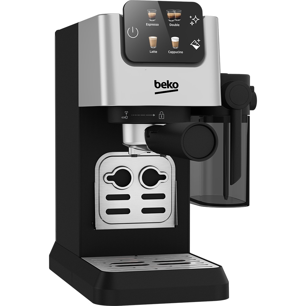 Espressor manual BEKO CaffeExperto CEP5304X, 1.1l, 1600W, 15 bar, negru-argintiu
