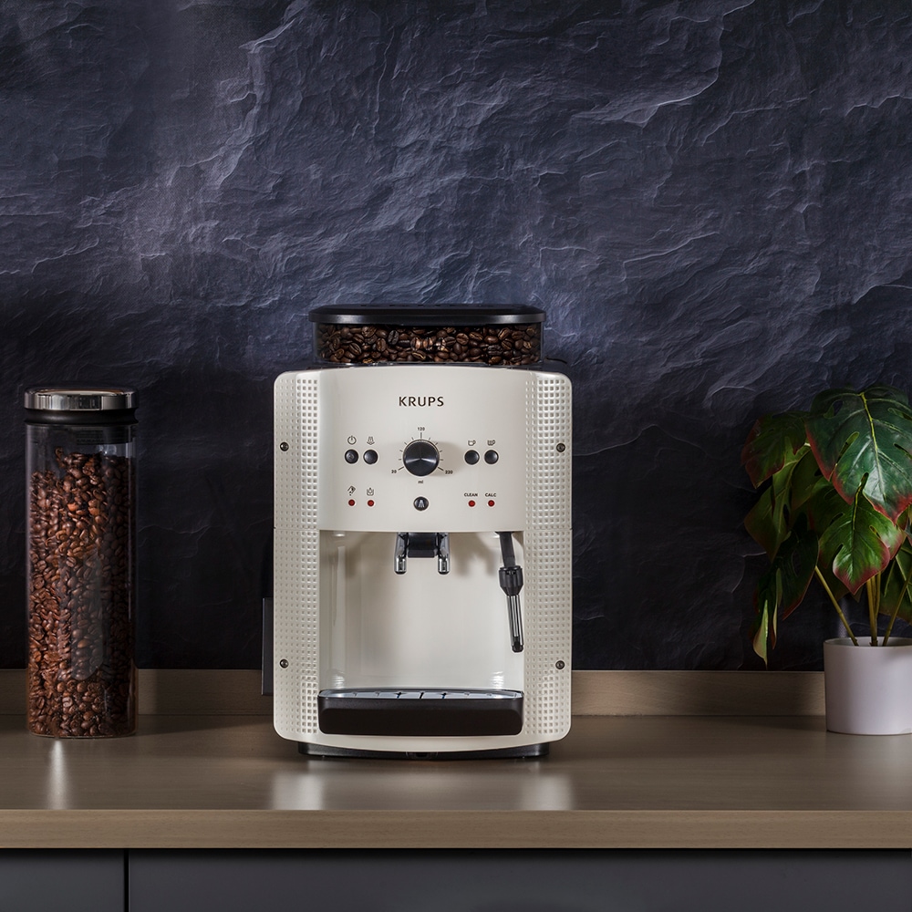 Espressor automat KRUPS Espresseria EA8105, 1.6l, 1450W, 15 bar, alb-negru