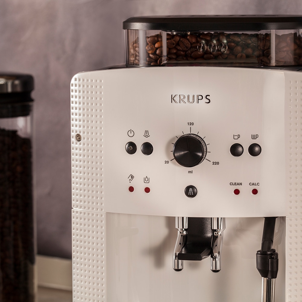 Espressor automat KRUPS Espresseria EA8105, 1.6l, 1450W, 15 bar, alb-negru