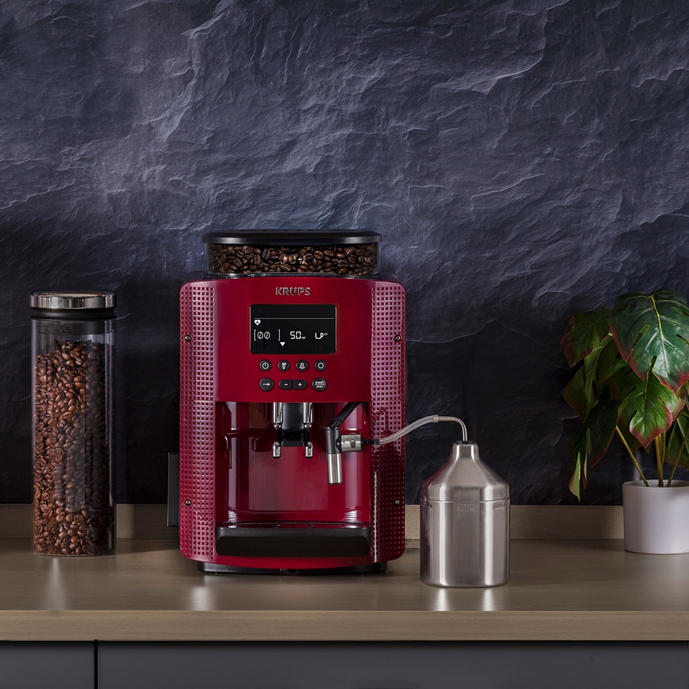 Espressor automat KRUPS Essential EA816570, 1.7l, 1450W, 15 bar, rosu-negru