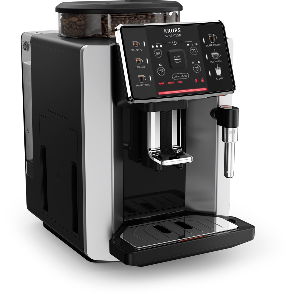 Espressor automat KRUPS Sensation EA910E10, 1.7l, 1450W, 15 bar, argintiu-negru