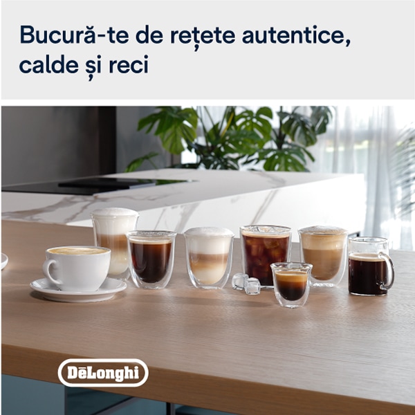 Espressor automat DELONGHI Magnifica Plus ECAM320.70.TB, 1.9l, 1450W, 15 bar, gri inchis-negru