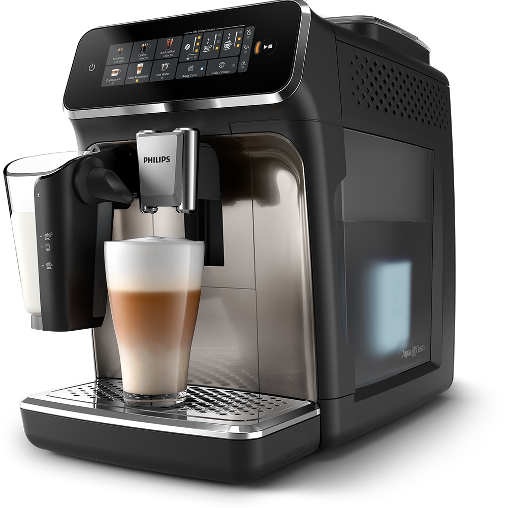 Espressor automat PHILIPS S3300 LatteGo EP3347/90, 1.8l, 1500W, 15 bar, crom-negru