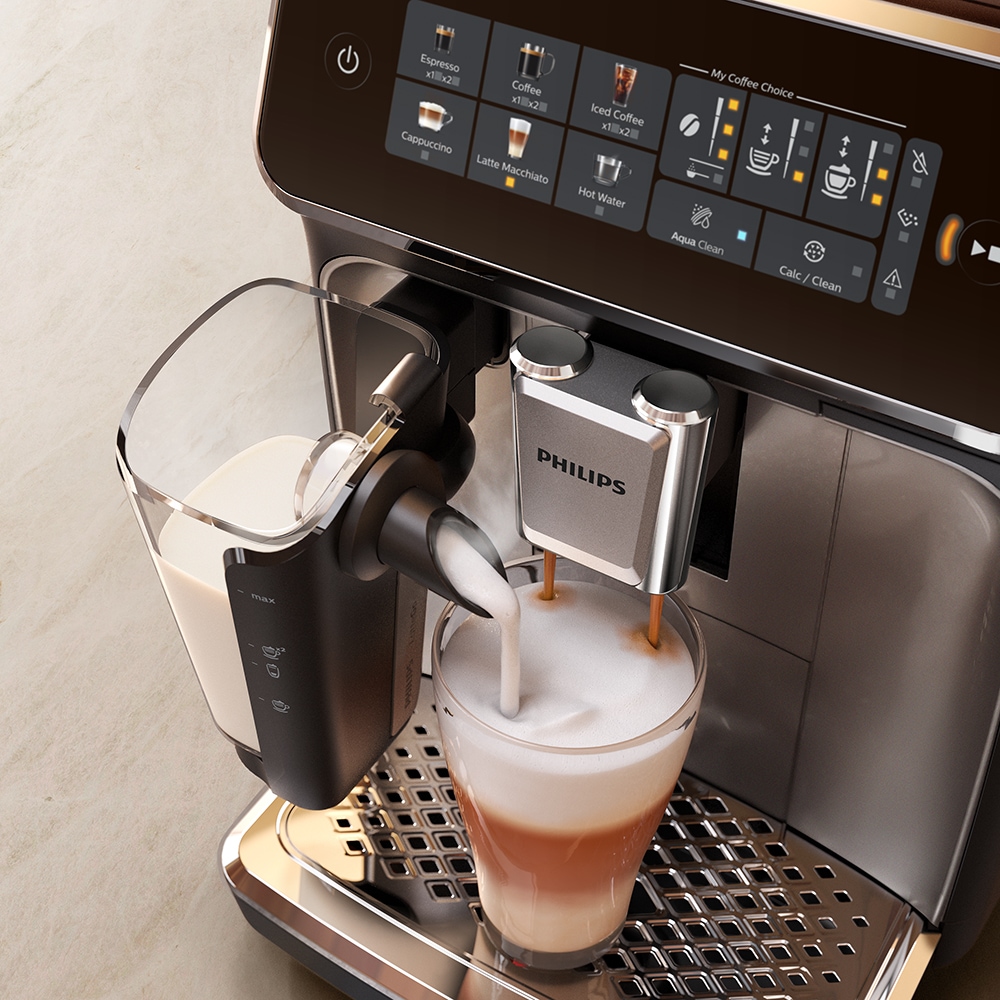Espressor automat PHILIPS S3300 LatteGo EP3347/90, 1.8l, 1500W, 15 bar, crom-negru