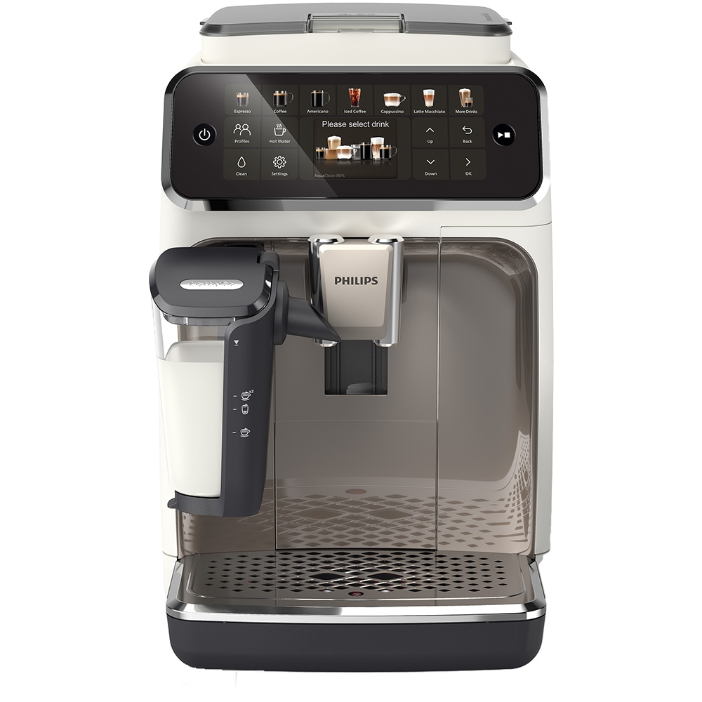 Espressor automat PHILIPS Seria 4400 EP4443/70, 1.8l, 1500W, 15 bar, alb-argintiu