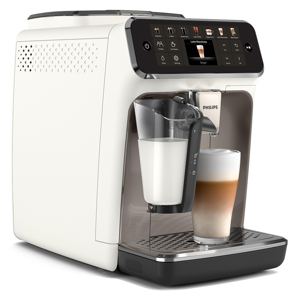 Espressor automat PHILIPS Seria 4400 EP4443/70, 1.8l, 1500W, 15 bar, alb-argintiu