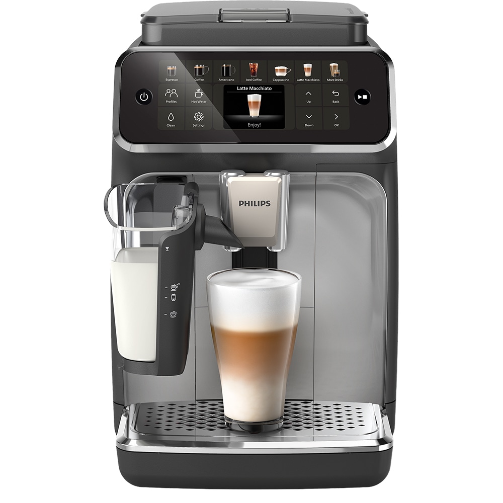 Espressor automat PHILIPS Seria 4400 EP4446/70, 1.8l, 1500W, 15 bar, argintiu-negru
