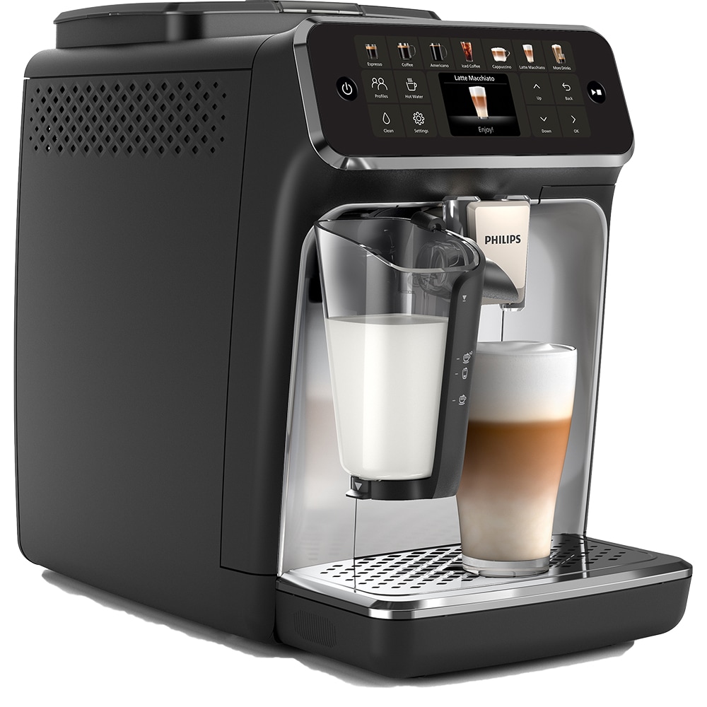 Espressor automat PHILIPS Seria 4400 EP4446/70, 1.8l, 1500W, 15 bar, argintiu-negru