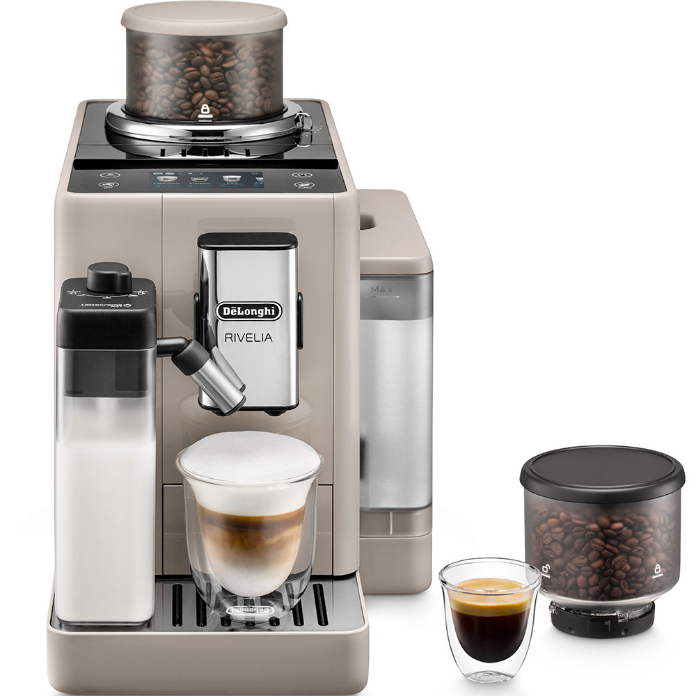 Espressor automat DELONGHI Rivelia EXAM440.55.BG, 1.4l, 1450W, 19 bar, crem-negru