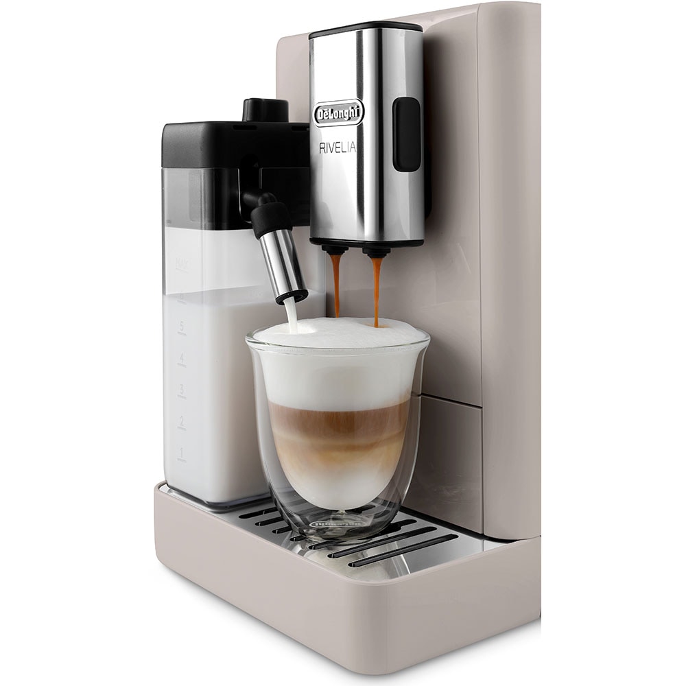 Espressor automat DELONGHI Rivelia EXAM440.55.BG, 1.4l, 1450W, 19 bar, crem-negru