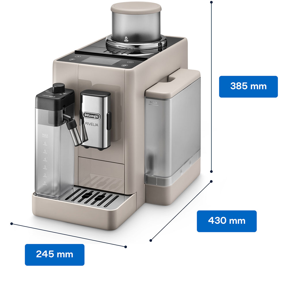 Espressor automat DELONGHI Rivelia EXAM440.55.BG, 1.4l, 1450W, 19 bar, crem-negru