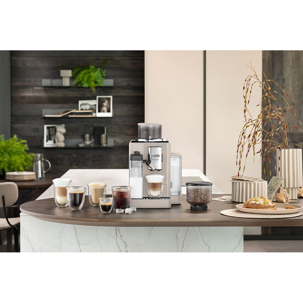 Espressor automat DELONGHI Rivelia EXAM440.55.BG, 1.4l, 1450W, 19 bar, crem-negru