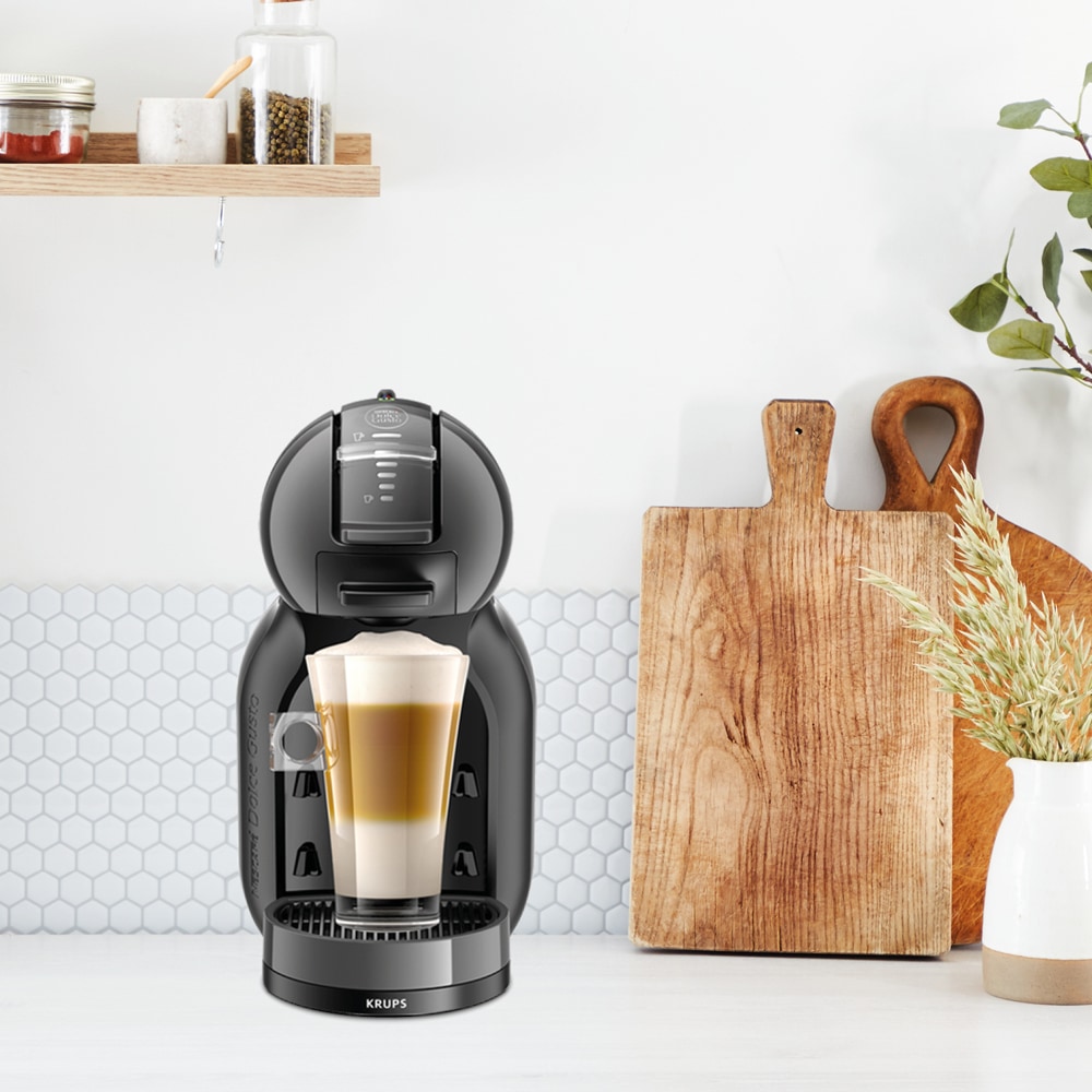 Espressor cu capsule KRUPS Dolce Gusto Mini Me KP123810, 0.8l, 1500W, 15 bar, gri inchis-negru