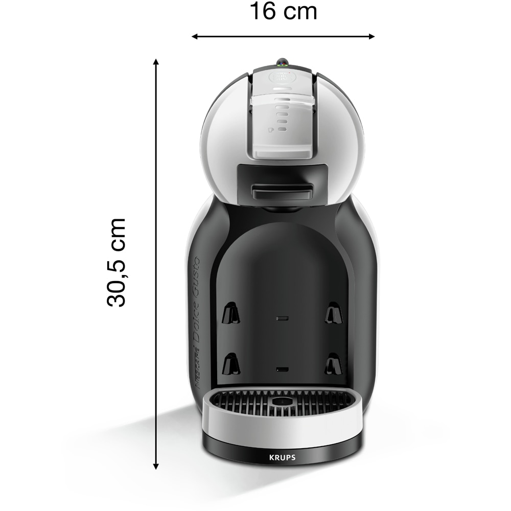 Espressor cu capsule KRUPS Dolce Gusto Mini Me KP123B10, 0.8l, 1500W, 15 bar, gri-negru