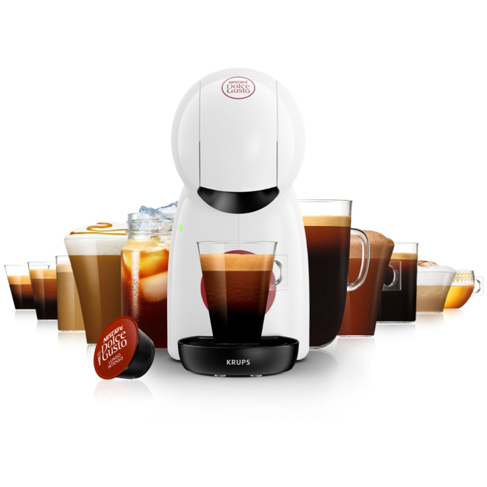 Espressor cu capsule KRUPS Dolce Gusto Piccolo XS KP1A3110, 0.8l, 1600W, 15 bar, alb-negru