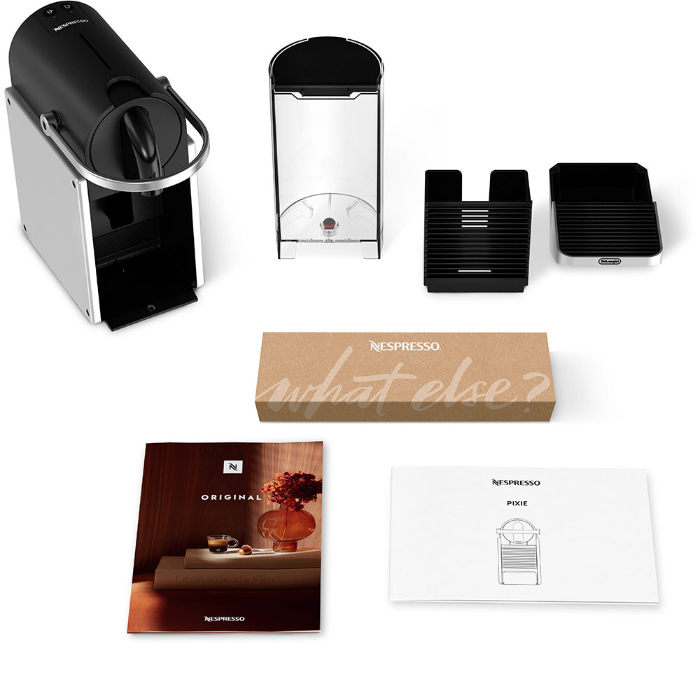 Espressor capsule NESPRESSO Pixie EN127.S, 1l, 1260W, 19 bar, argintiu-negru