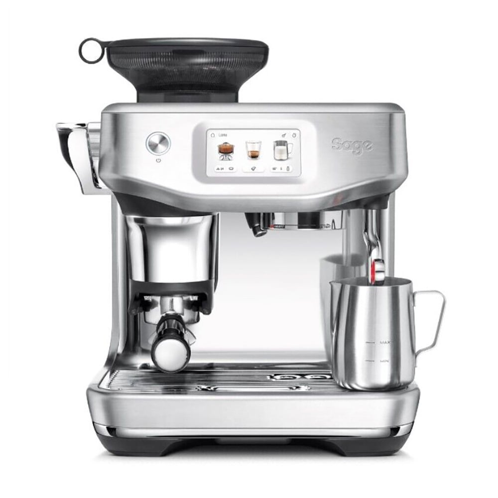 Espressor manual SAGE Barista Touch Impress SES881BSS, 2l, 1850W, 15 bar, sistem termic Thermocoil, argintiu-negru