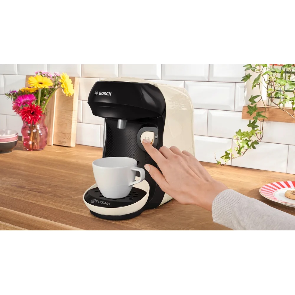 Espressor capsule BOSCH Tassimo Happy Friendly TAS107E, 0.7l, 1400W, bej-negru 