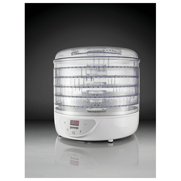 Deshidrator de fructe si legume GORENJE FDK24DW, 380W, 35-70, 5 tavi uscare, alb
