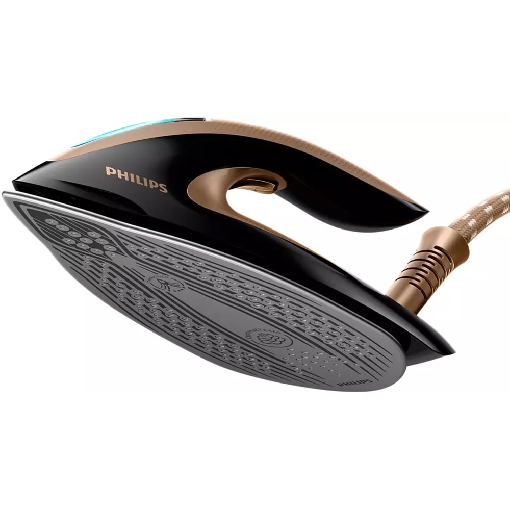 Statie de calcat PHILIPS PerfectCare Elite Plus GC9682/80, 2700W, 600g/min, 1.8l, talpa T-ionicGlide, auriu-negru