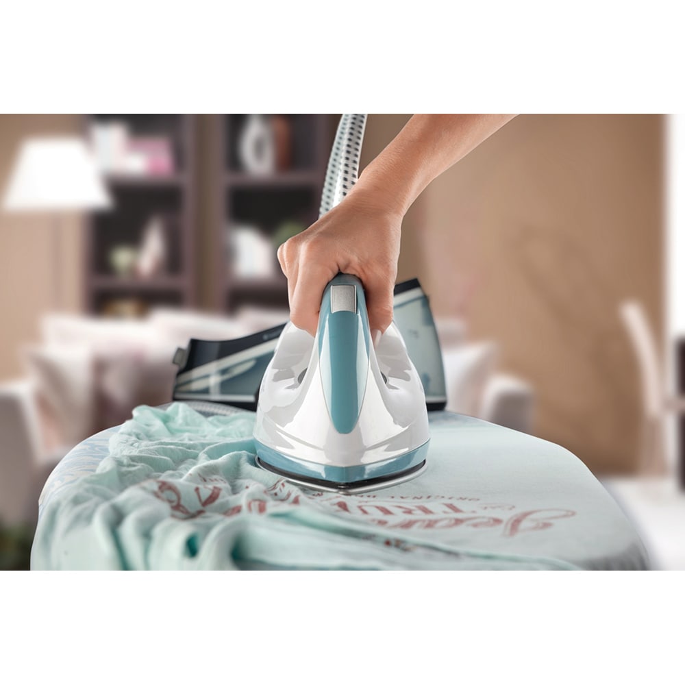 Statie de calcat GORENJE SGH2200LBC, 2200W, 100g/min, 2000ml, talpa ceramica, alb-albastru
