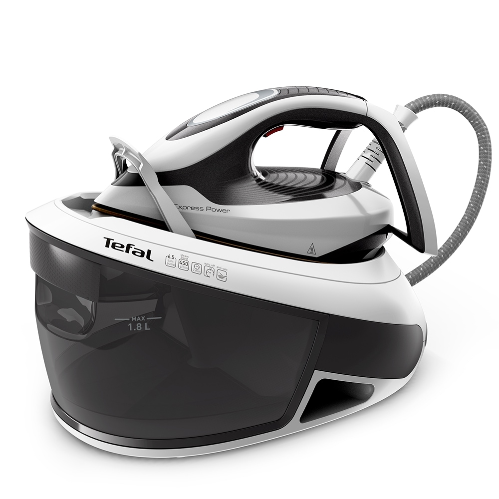 Statie de calcat TEFAL Express Power SV8130E0, 2800W, 450g/min, 1800ml, talpa Durilium, negru-alb