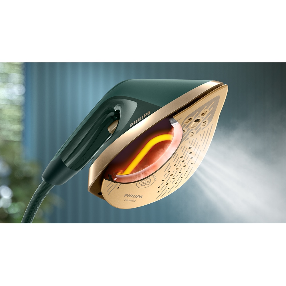Aparat de calcat vertical PHILIPS All in One 1000 AIS6020/70, 1900W, 90g/min, 1.1l, verde-argintiu