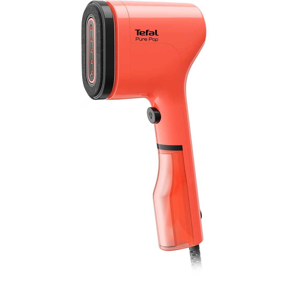 Aparat de calcat vertical TEFAL Pure Pop Garment DT2022E1, 1300W, 70ml, talpa ceramica, rosu