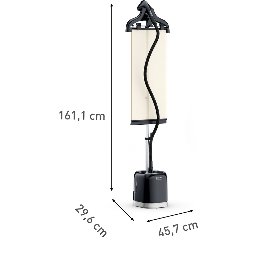 Aparat de calcat vertical cu abur TEFAL IPro Style IT3480E1, 42g/min, 2000W, 1.5l, talpa otel, negru-argintiu