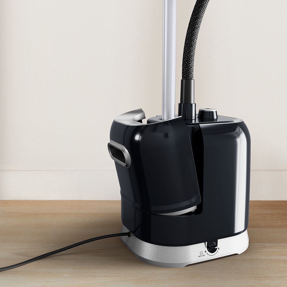 Aparat de calcat vertical cu abur TEFAL IPro Style IT3480E1, 42g/min, 2000W, 1.5l, talpa otel, negru-argintiu