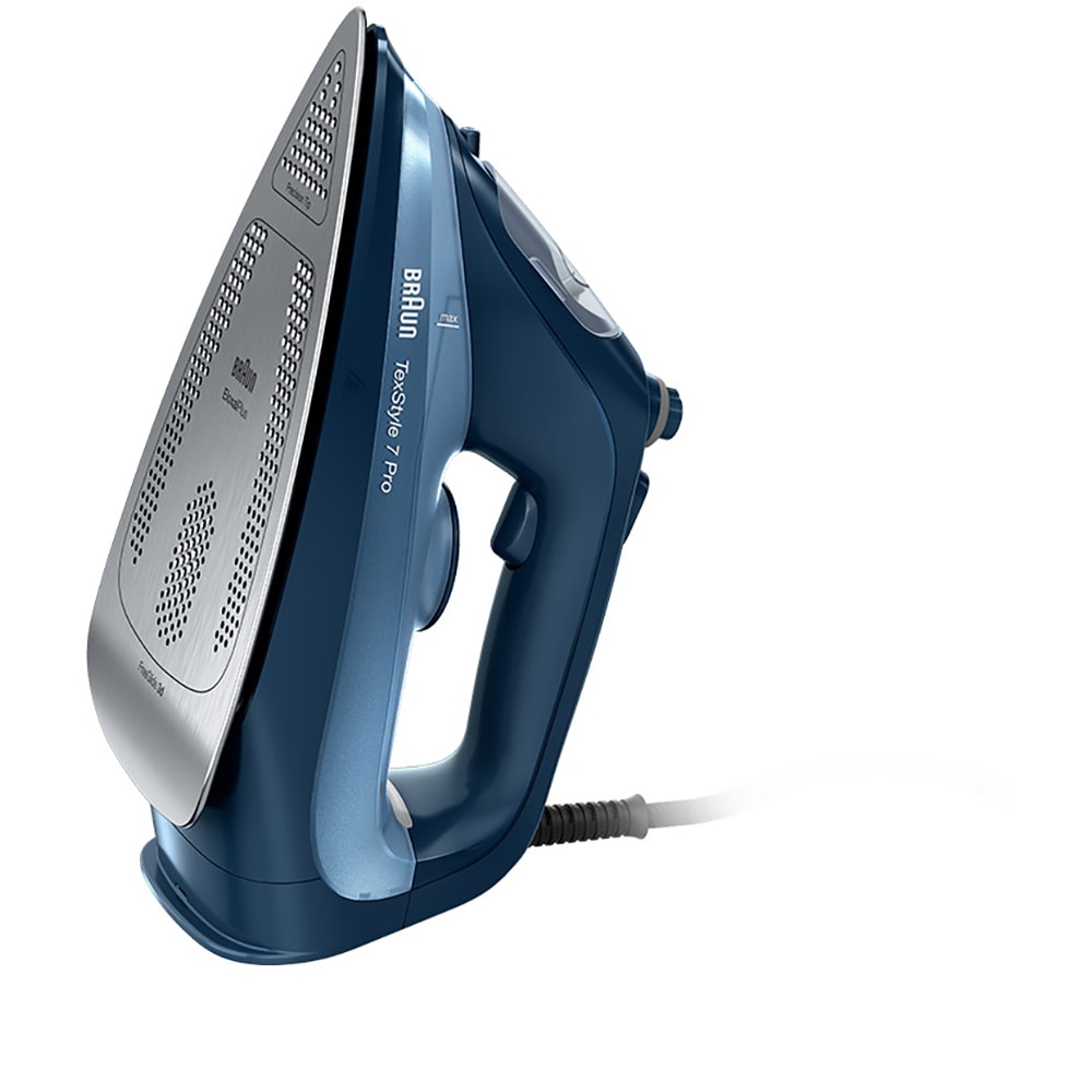 Fier de calcat BRAUN TexStyle 7 SI7160BL, 3000W, 225g/min, 300ml, talpa Eloxal Plus, albastru-negru