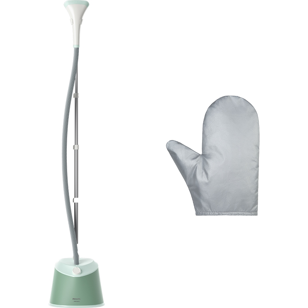 Aparat de calcat vertical PHILIPS Seria 1000 STE1010/70, 1600W, 32g/min, 1.8l, alb-verde deschis
