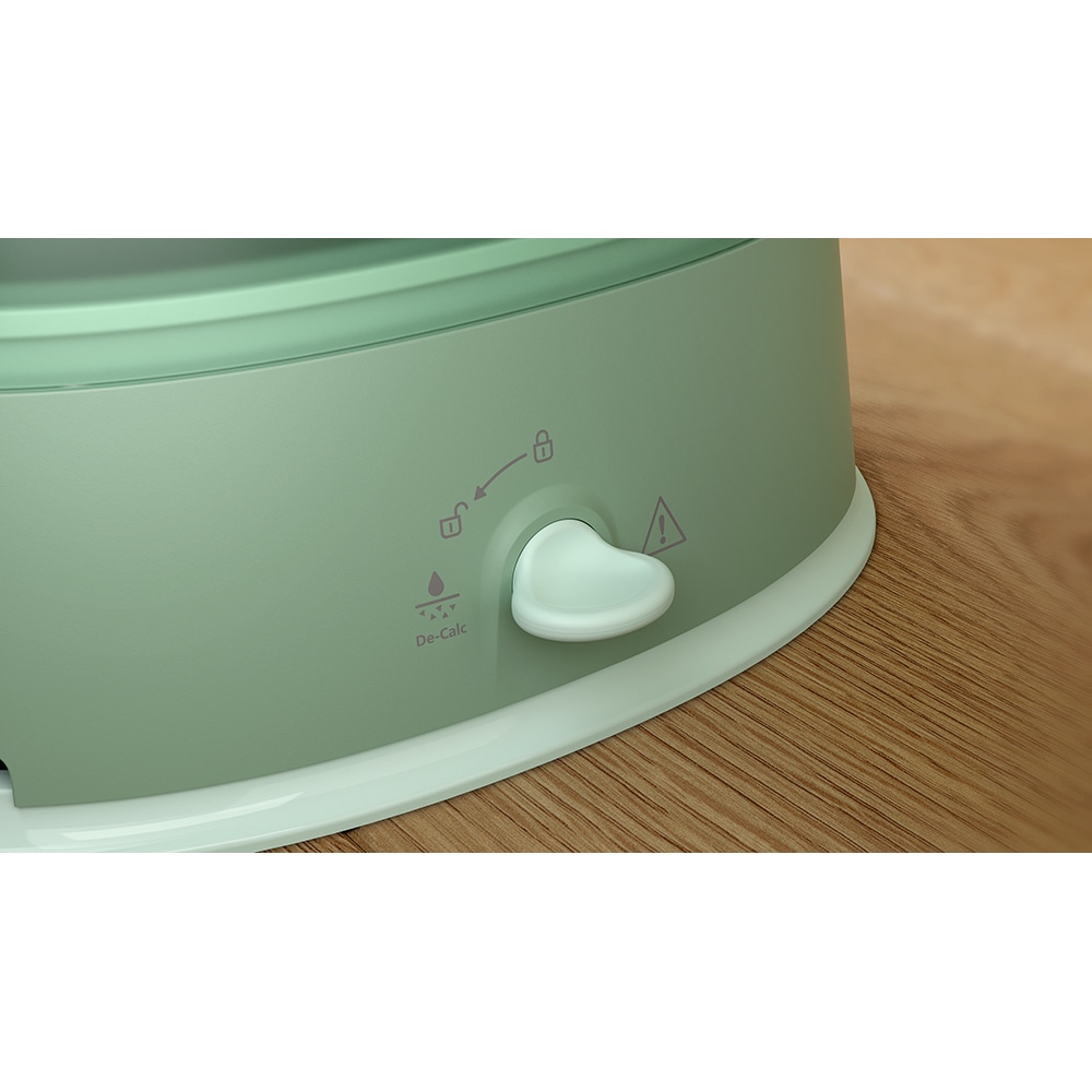 Aparat de calcat vertical PHILIPS Seria 1000 STE1010/70, 1600W, 32g/min, 1.8l, alb-verde deschis