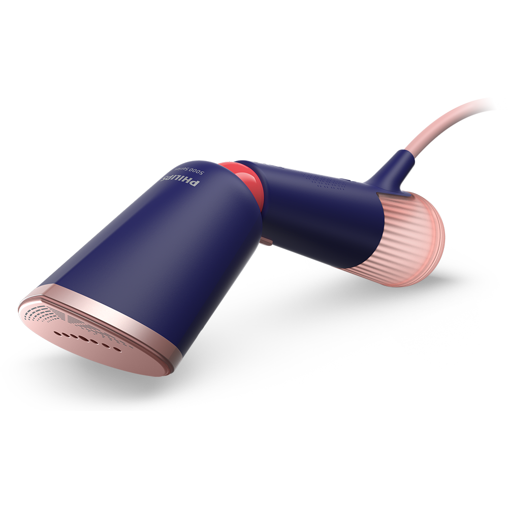Aparat de calcat vertical PHILIPS Seria 5000 STH5030/20, 1400W, 24g/min, 200ml, albastru inchis-roz
