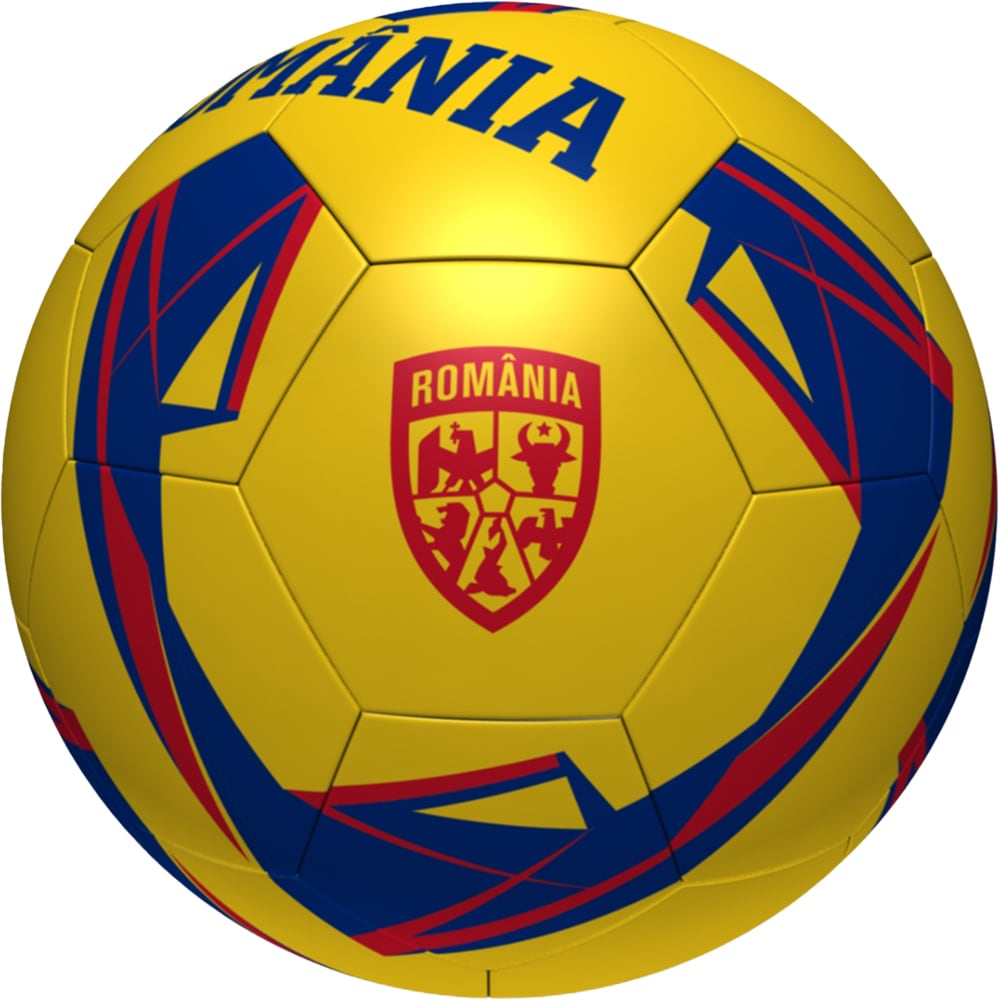 Minge fotbal JOMA ROMANIA Echipa Nationala de Fotbal a Romaniei 2024, marimea 5, galben-rosu