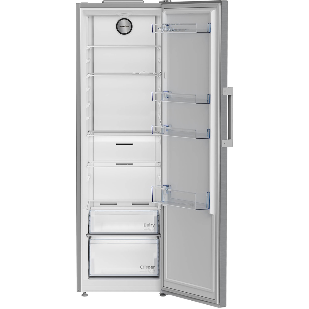 Frigider cu o usa BEKO B1RMLNE444XB, No Frost, 365 l, H 186.5 cm, Clasa E, argintiu