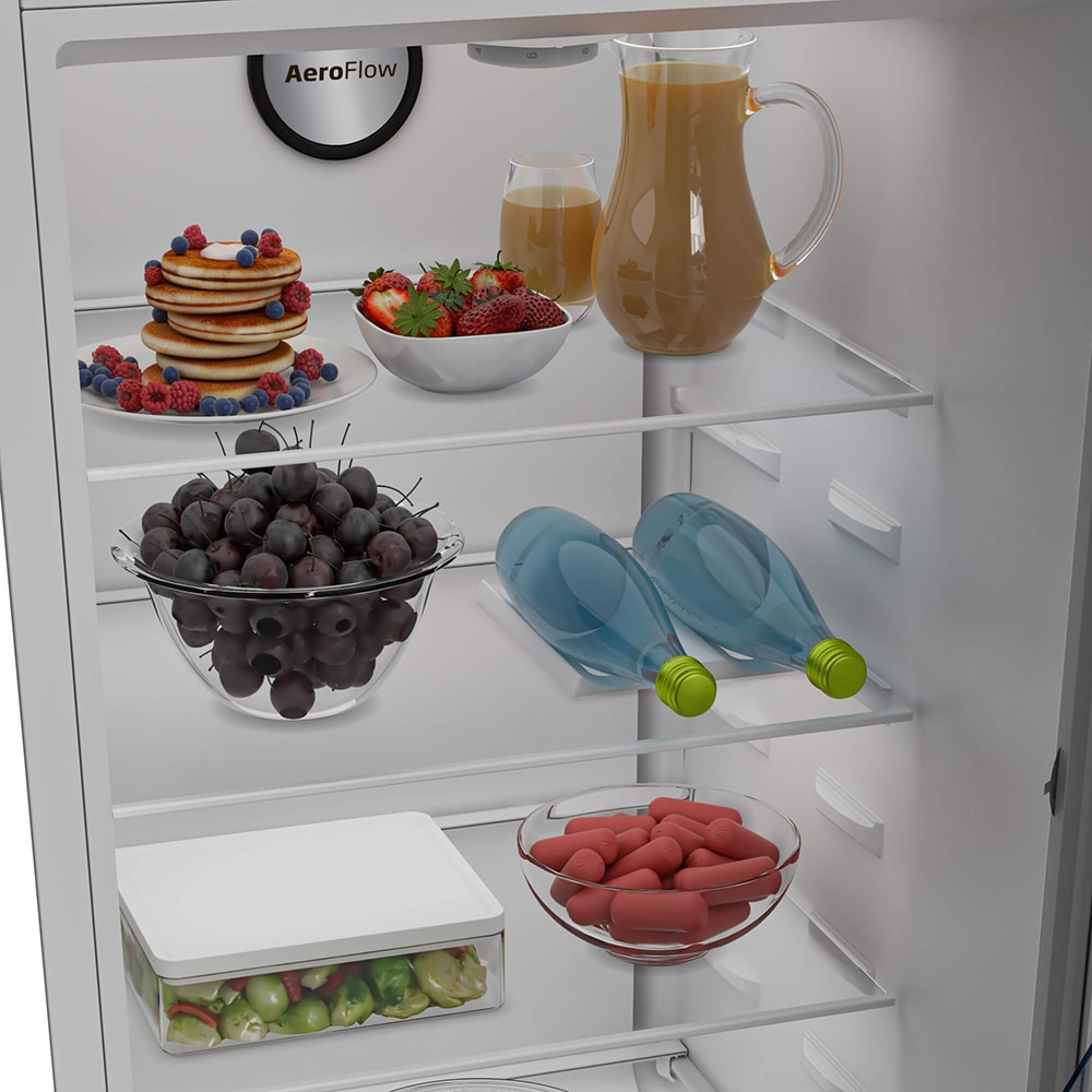 Frigider cu o usa BEKO B1RMLNE444XB, No Frost, 365 l, H 186.5 cm, Clasa E, argintiu