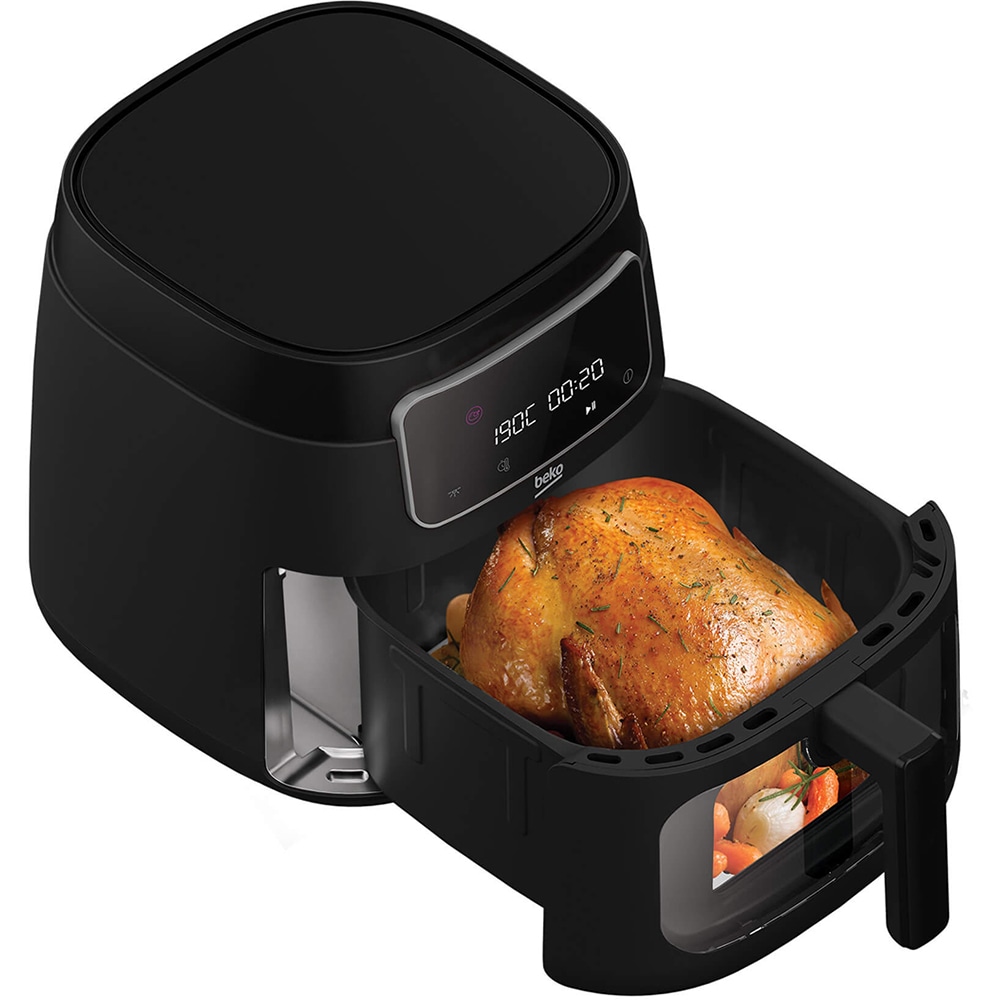 Friteuza cu aer cald BEKO ExpertFry XL FRL3374B, 7.6l, 1750W, negru-argintiu