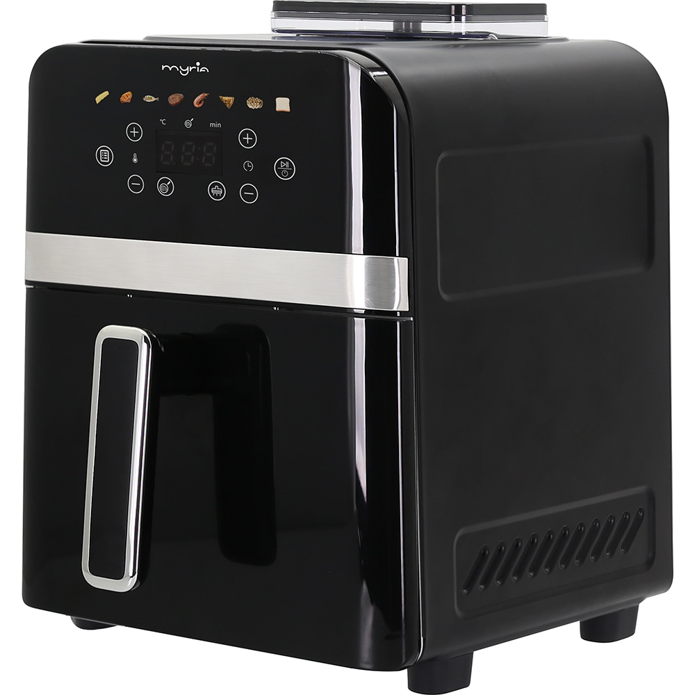 Friteuza cu aer cald MYRIA MY4706BK, 6l, 1700W, functie steam, negru-argintiu