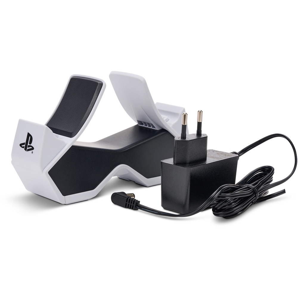 Statie de incarcare dubla POWERA pentru Controller wireless DualSense PS5 1522855-01, alb-negru